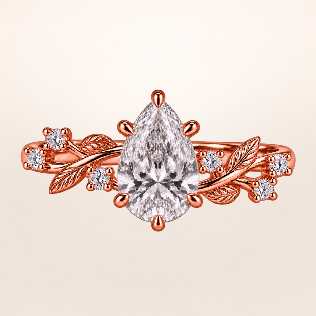 BLONDEER BOTANIQUE SOLITAIRE, PEAR-SHAPED DIAMOND