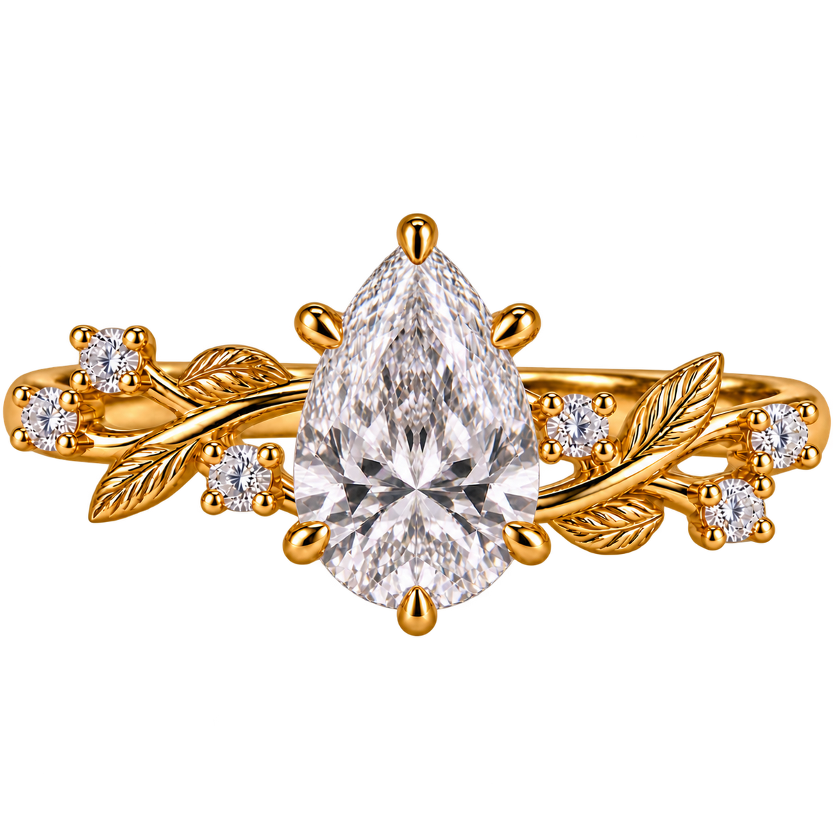 BLONDEER BOTANIQUE SOLITAIRE, PEAR-SHAPED DIAMOND