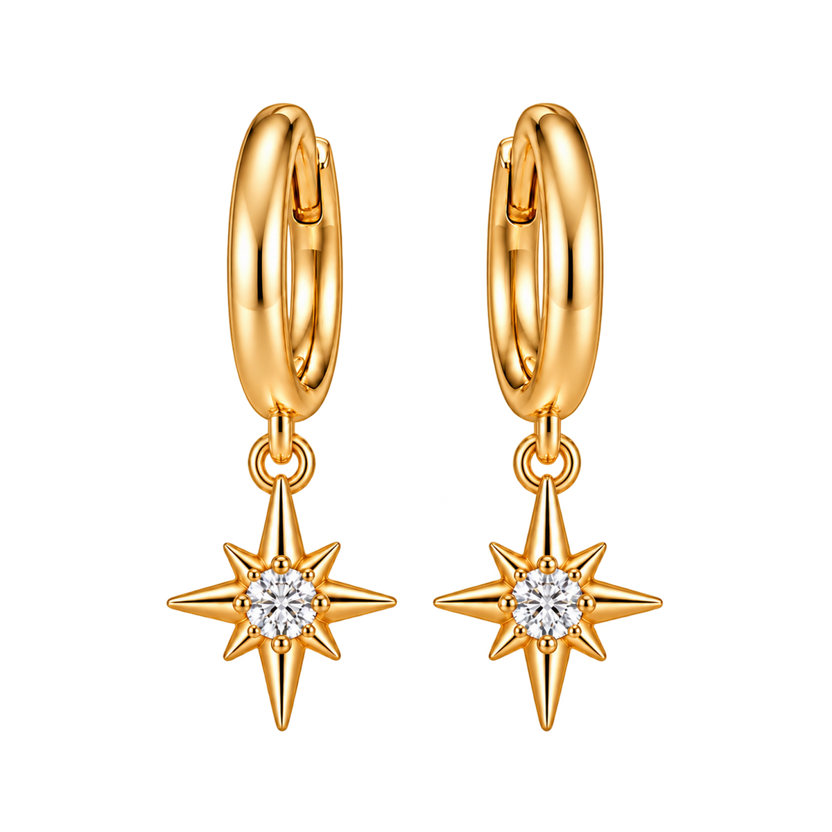 18K Yellow gold Colorless diamond, transparent