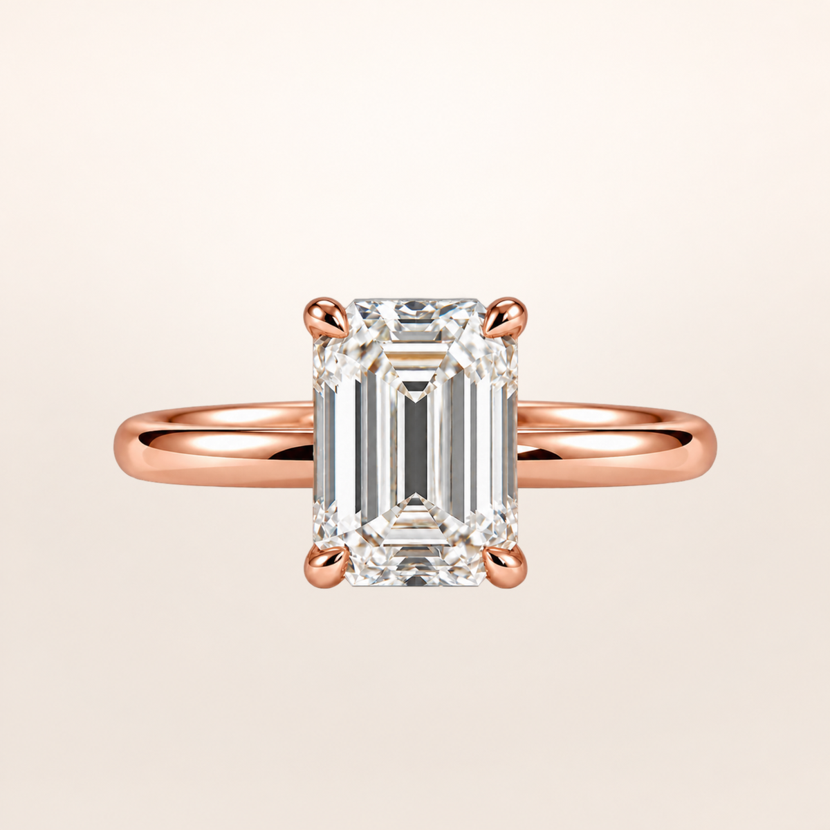 BLONDEER CLASSIQUE SOLITAIRE, EMERALD-CUT DIAMOND