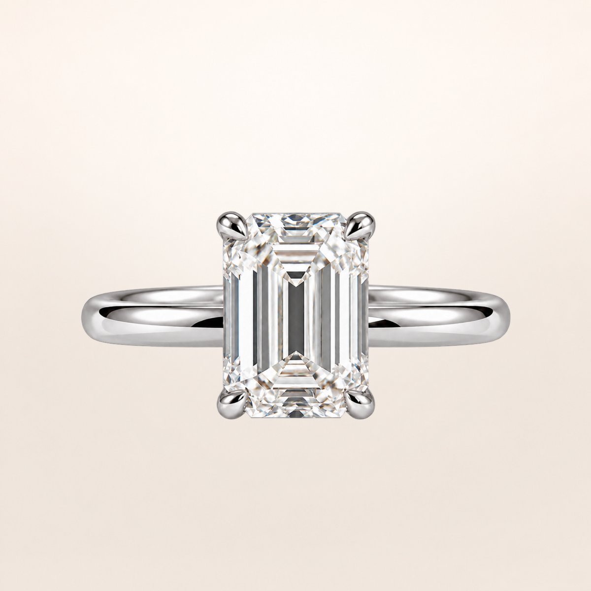 BLONDEER CLASSIQUE SOLITAIRE, EMERALD-CUT DIAMOND