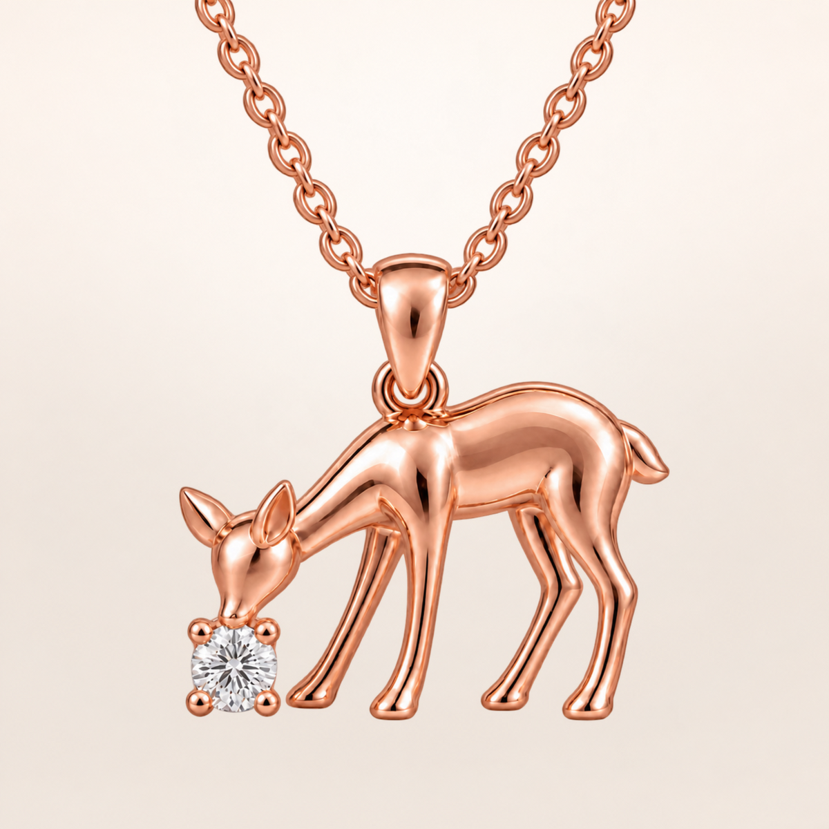 BLONDEER ANIMALÉ FAON rose gold colorless studio background