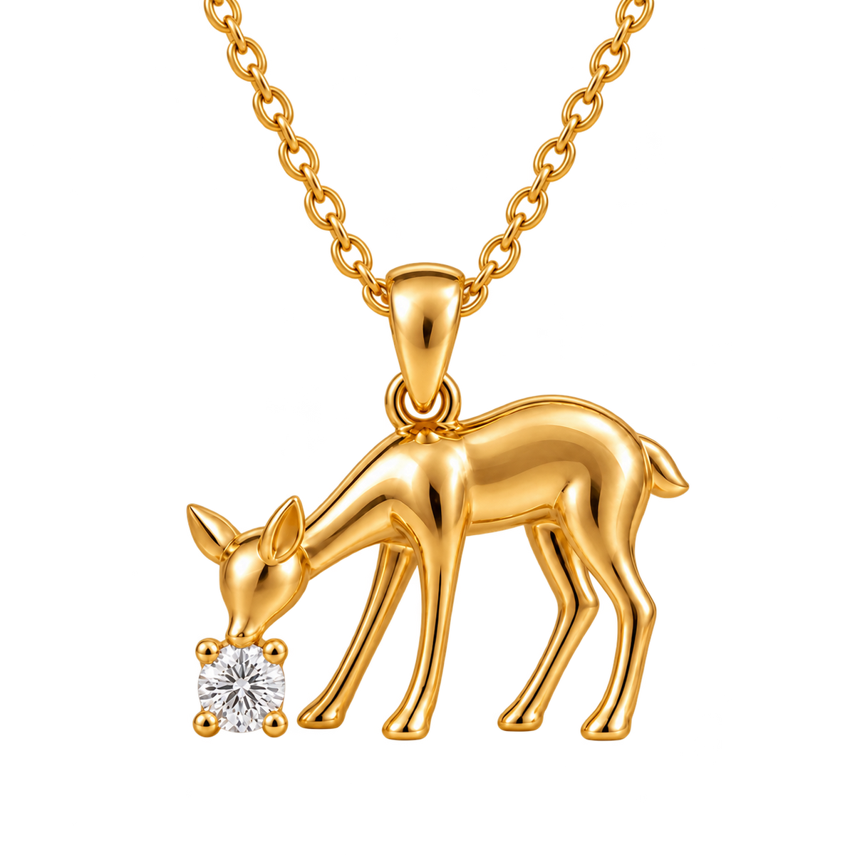 BLONDEER ANIMALÉ FAON yellow gold colorless transparent variant