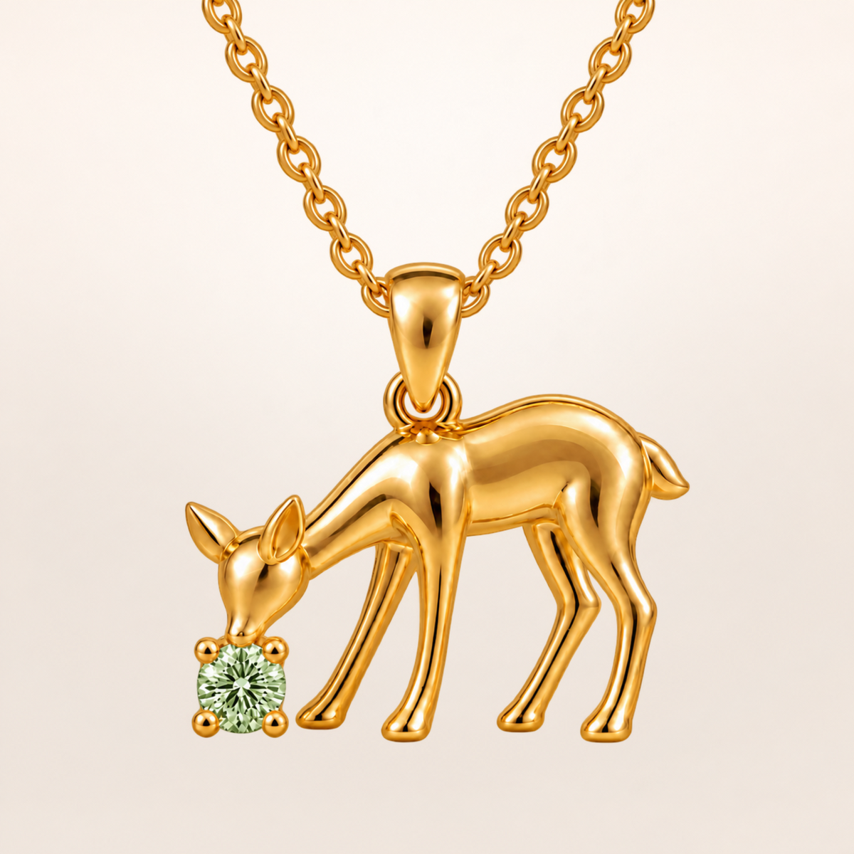 BLONDEER ANIMALÉ FAON yellow gold green studio background