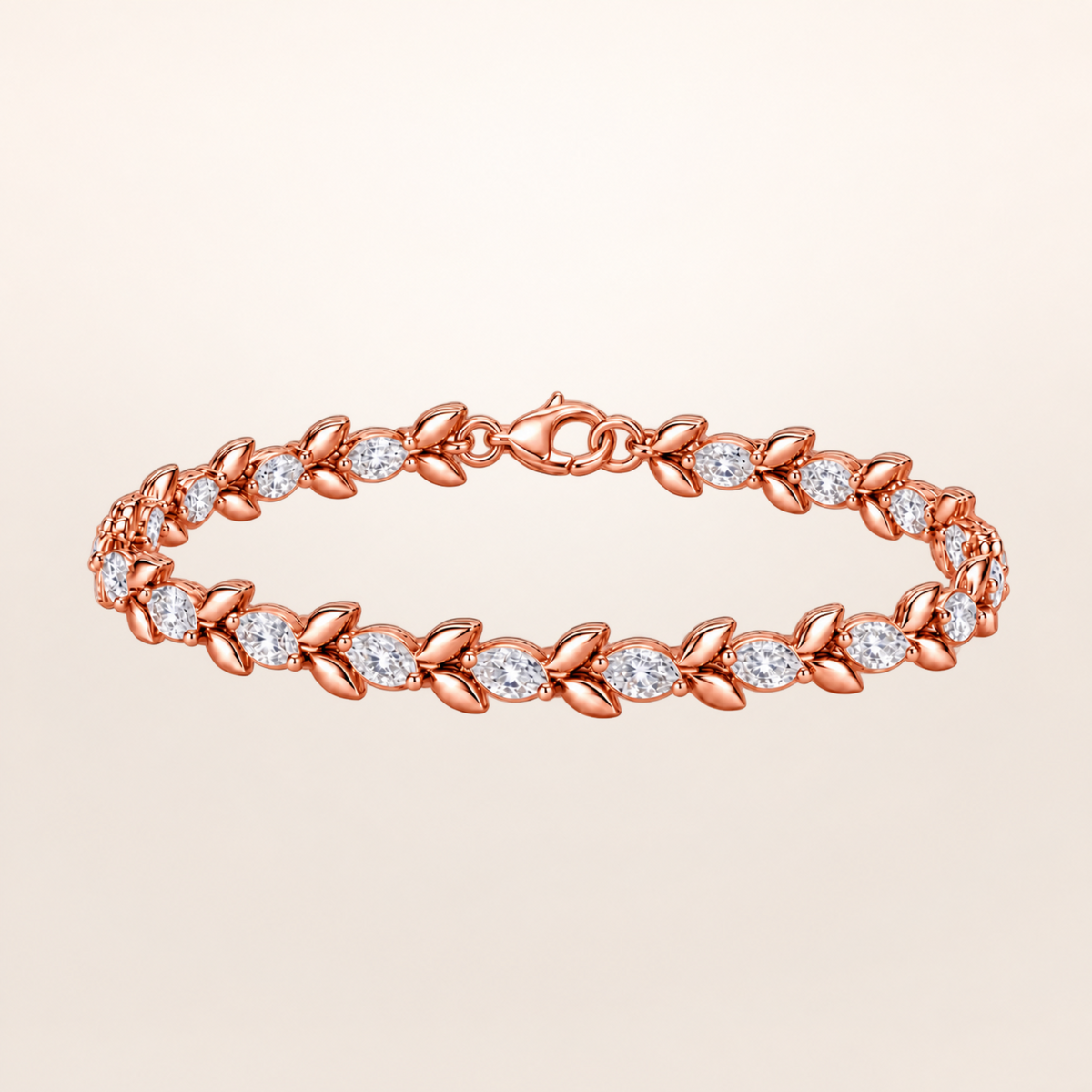 BLONDEER BOTANIQUE FLEUR — Rose Gold, Colorless diamonds — studio background