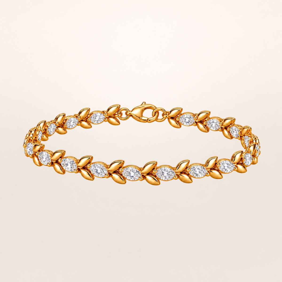 BLONDEER BOTANIQUE FLEUR — Yellow Gold, Colorless diamonds — studio background