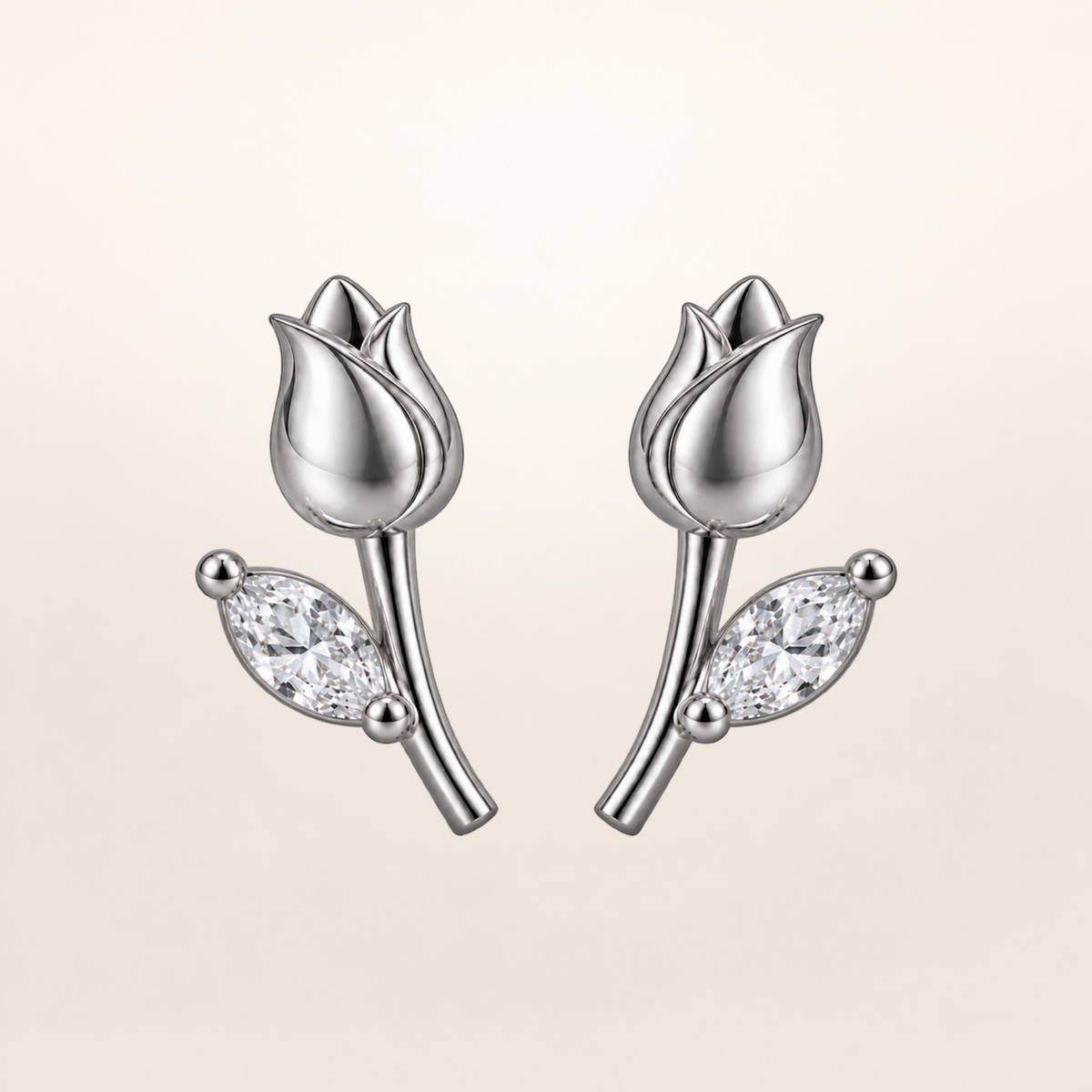 BLONDEER BOTANIQUE TULIPE white gold colorless studio background