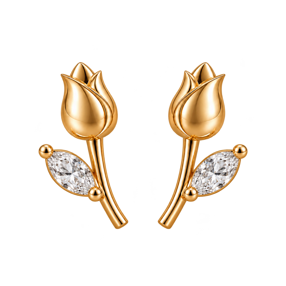 BLONDEER BOTANIQUE TULIPE yellow gold colorless transparent variant