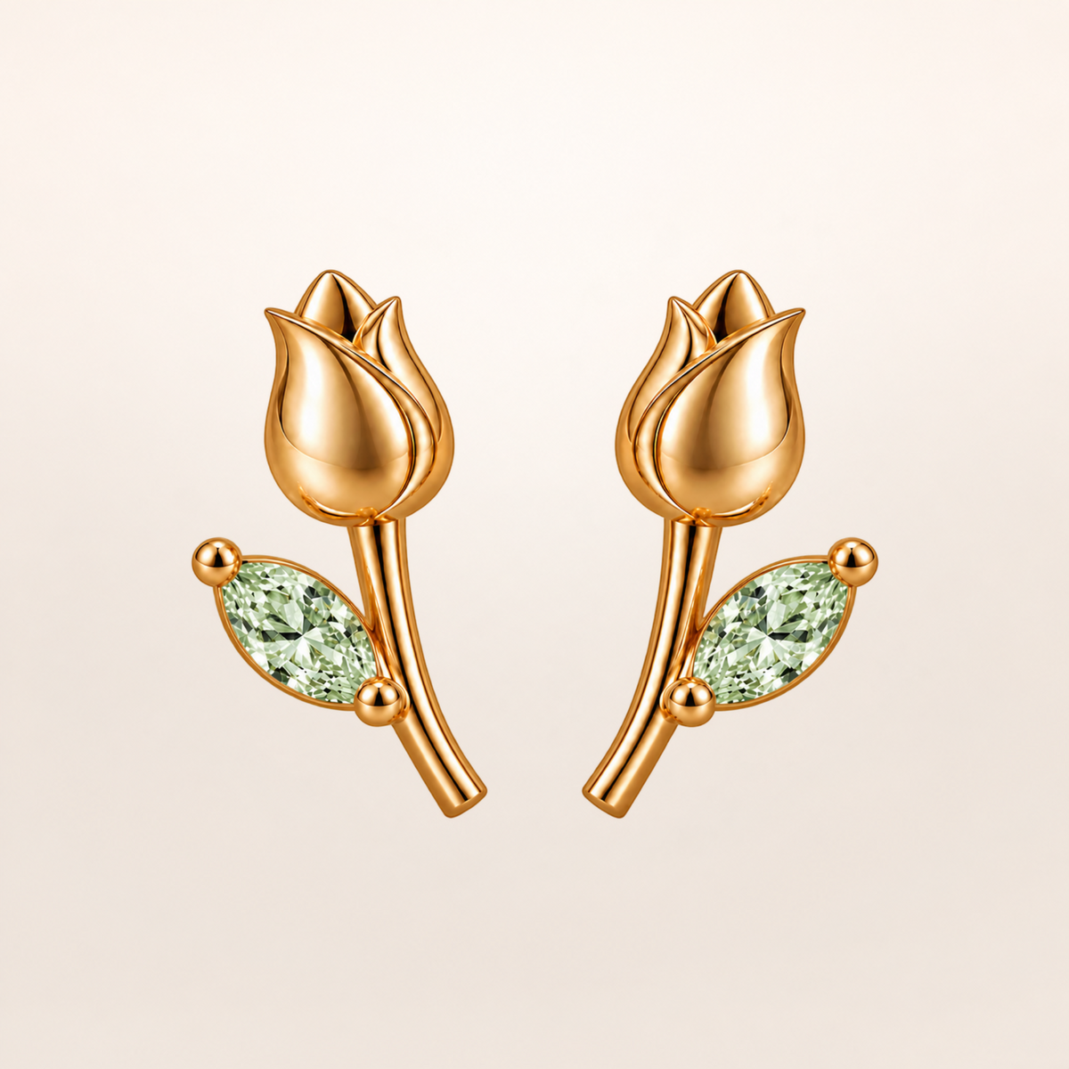 BLONDEER BOTANIQUE TULIPE yellow gold green studio background