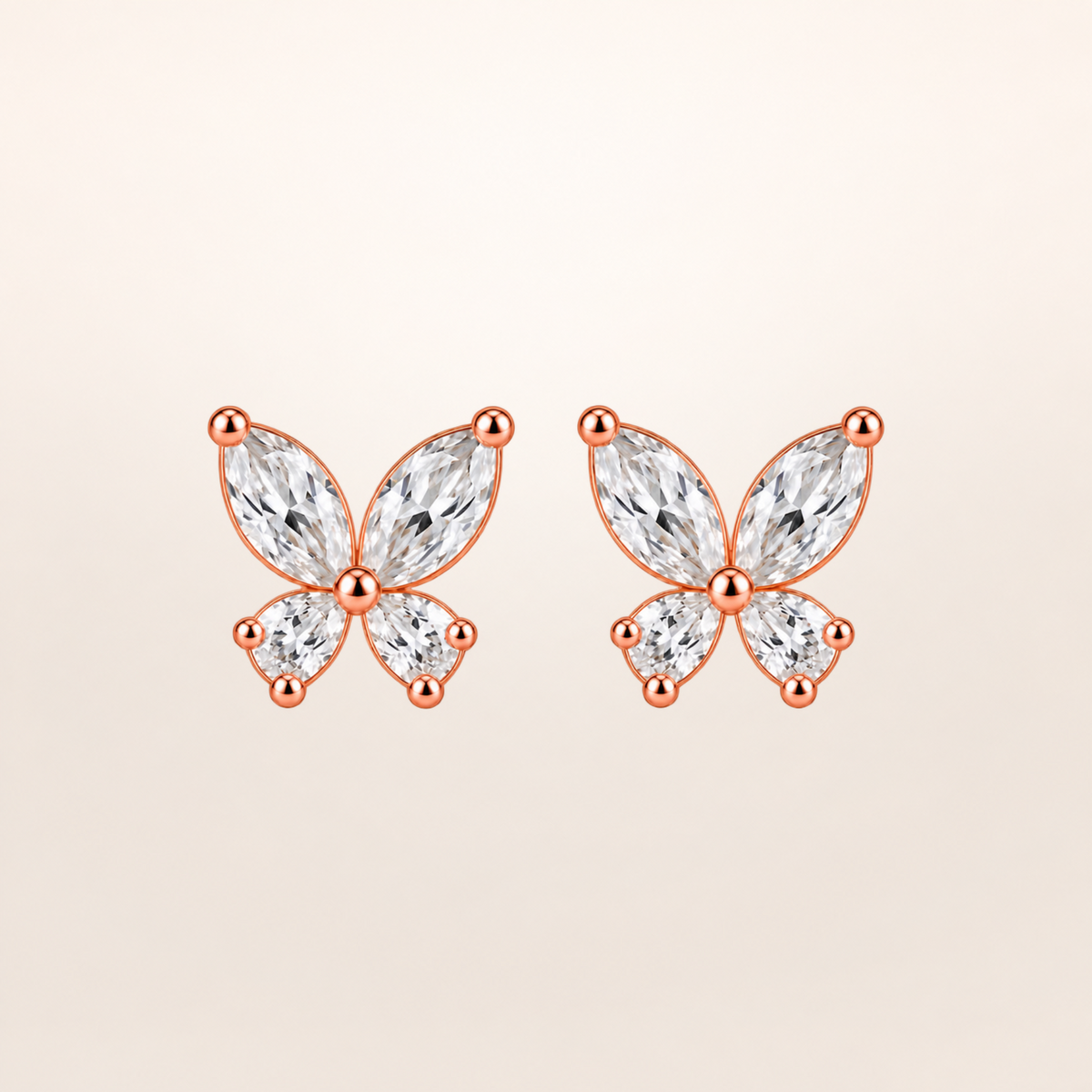 BLONDEER ANIMALÉ PAPILLON Rose Gold Colorless Background
